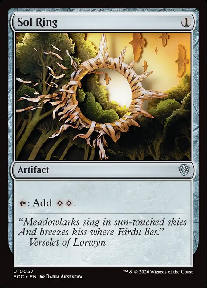 Sol Ring #57 - Lorwyn Eclipsed Commander (ECC)