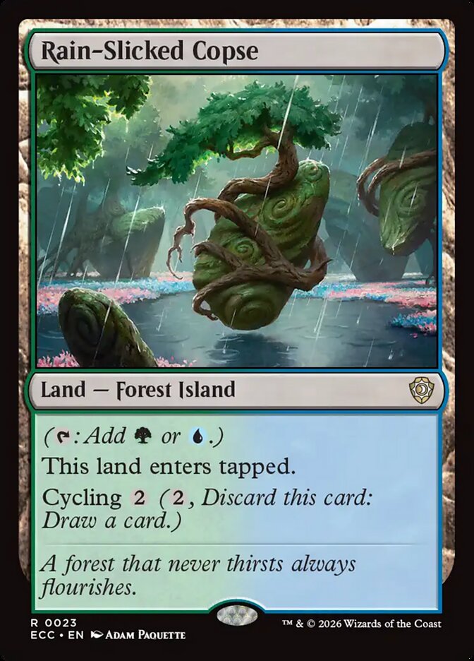 Rain-Slicked Copse #23 - Lorwyn Eclipsed Commander (ECC)