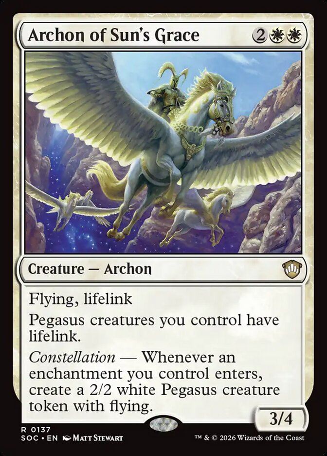 Archon of Sun's Grace - Secrets of Strixhaven Commander (SOC)