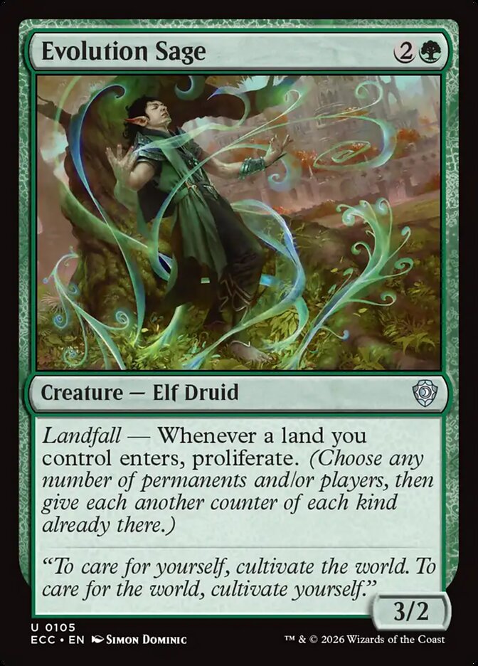 Evolution Sage #105 - Lorwyn Eclipsed Commander (ECC)