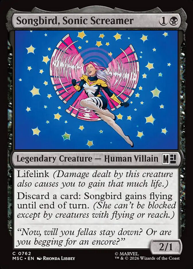 Songbird, Sonic Screamer - Marvel Super Heroes Commander (MSC)