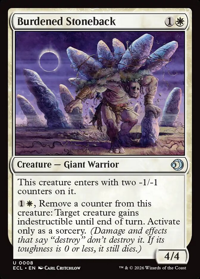 Burdened Stoneback - Lorwyn Eclipsed (ECL)