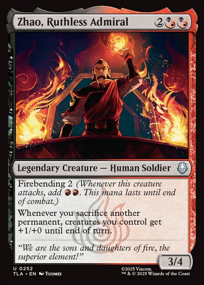 Zhao, Ruthless Admiral #252 - Avatar: The Last Airbender (TLA)