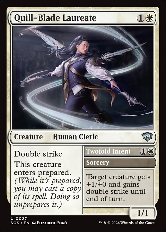 Quill-Blade Laureate // Twofold Intent - Secrets of Strixhaven (SOS)