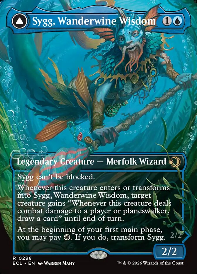 Sygg, Wanderwine Wisdom // Sygg, Wanderbrine Shield #288 - Lorwyn Eclipsed (ECL)