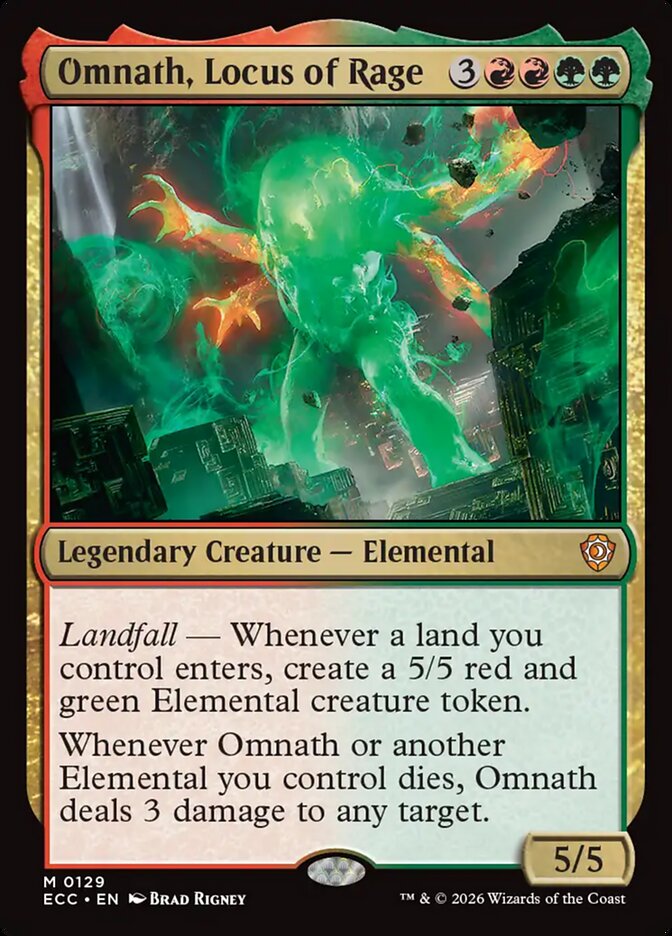 Omnath, Locus of Rage #129 - Lorwyn Eclipsed Commander (ECC)