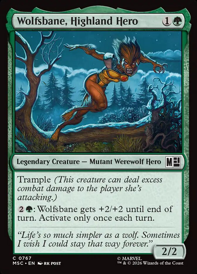 Wolfsbane, Highland Hero - Marvel Super Heroes Commander (MSC)