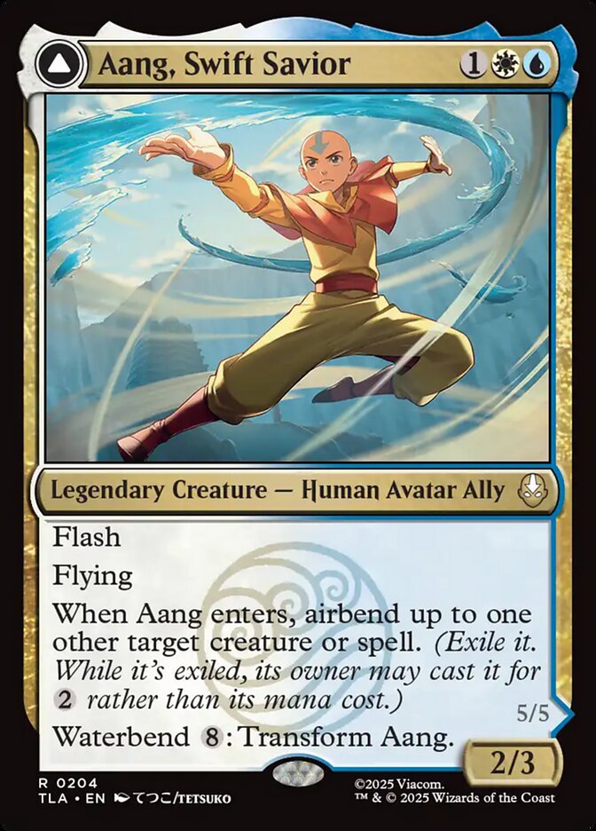 Aang, Swift Savior // Aang and La, Ocean's Fury #204 - Avatar: The Last Airbender (TLA)