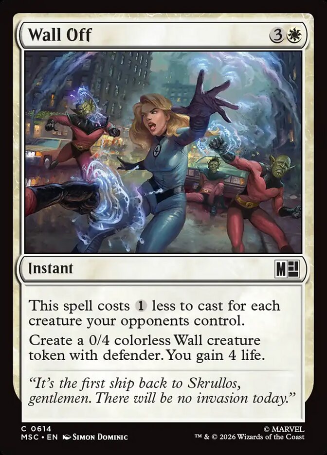 Wall Off - Marvel Super Heroes Commander (MSC)