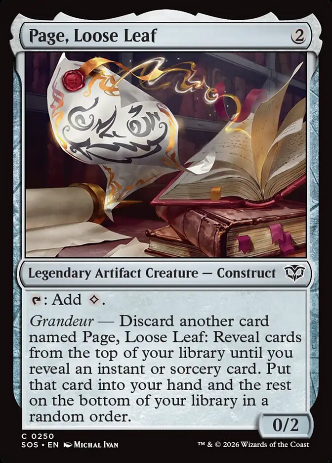 Page, Loose Leaf - Secrets of Strixhaven (SOS)