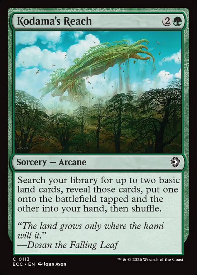 Kodama's Reach #113 - Lorwyn Eclipsed Commander (ECC)