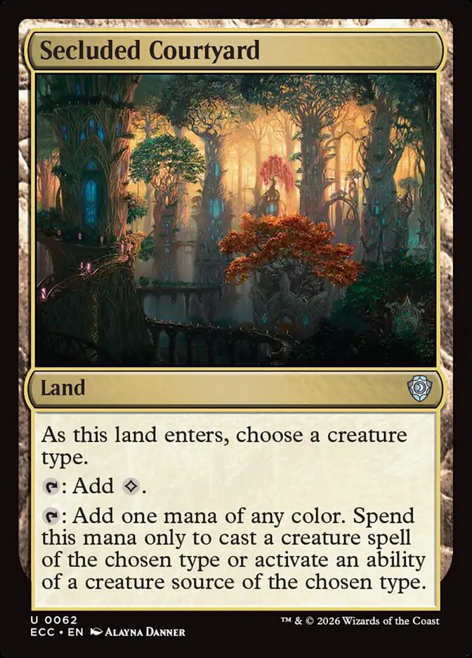 Secluded Courtyard #62 - Lorwyn Eclipsed Commander (ECC)