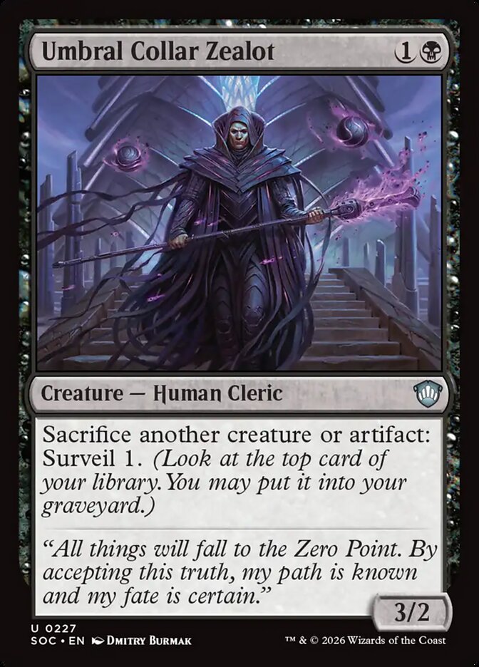 Umbral Collar Zealot #227 - Secrets of Strixhaven Commander (SOC)