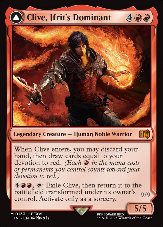 Clive, Ifrit's Dominant // Ifrit, Warden of Inferno #133 - Final Fantasy (FIN)