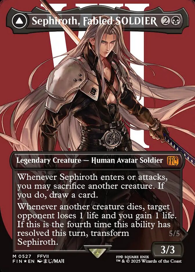 Sephiroth, Fabled SOLDIER // Sephiroth, One-Winged Angel #527 - Final Fantasy (FIN)