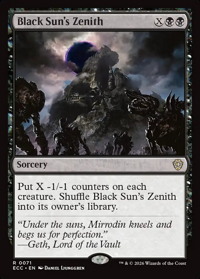 Black Sun's Zenith #71 - Lorwyn Eclipsed Commander (ECC)