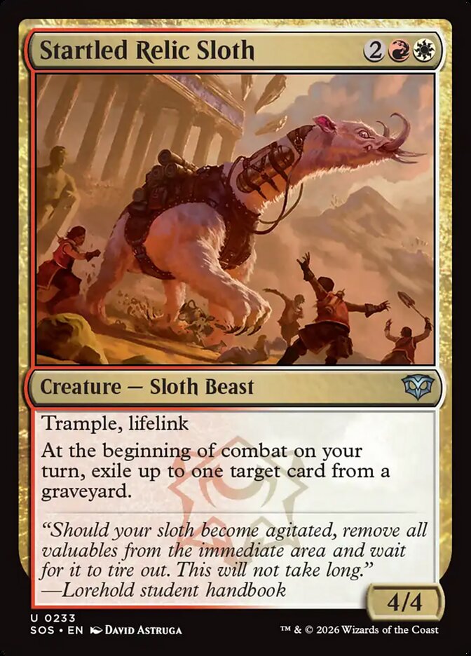 Startled Relic Sloth - Secrets of Strixhaven (SOS)