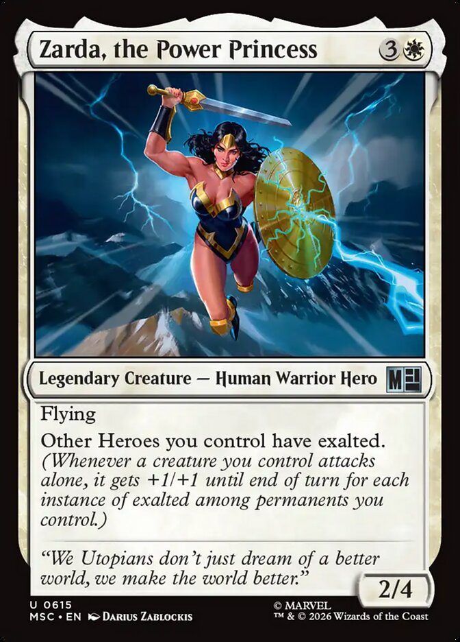 Zarda, the Power Princess - Marvel Super Heroes Commander (MSC)