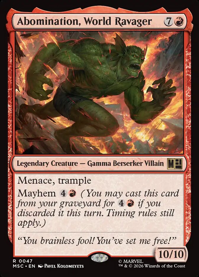 Abomination, World Ravager - Marvel Super Heroes Commander (MSC)