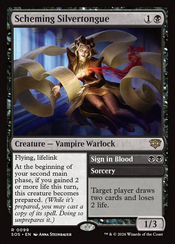 Scheming Silvertongue // Sign in Blood - Secrets of Strixhaven (SOS)